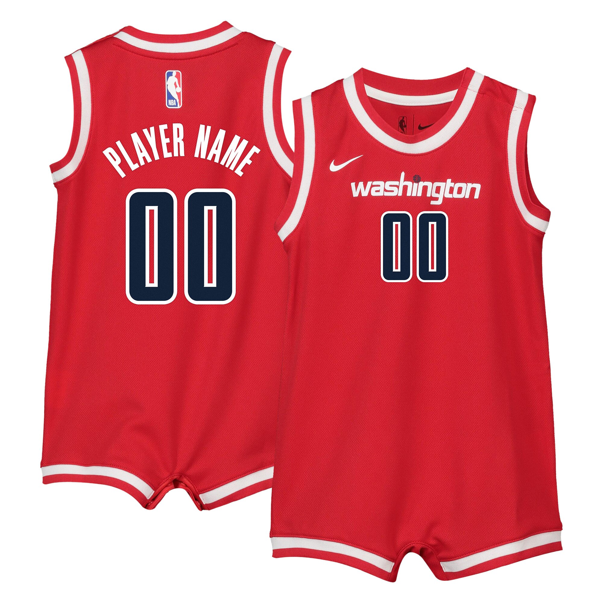 Washington Wizards Nike Icon Replica Onesie Jersey - Custom - Infant