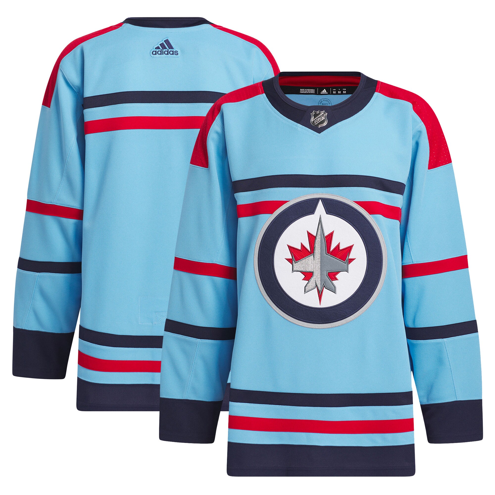  Winnipeg Jets adidas Anniversary Primegreen Authentic Jersey - Light Blue