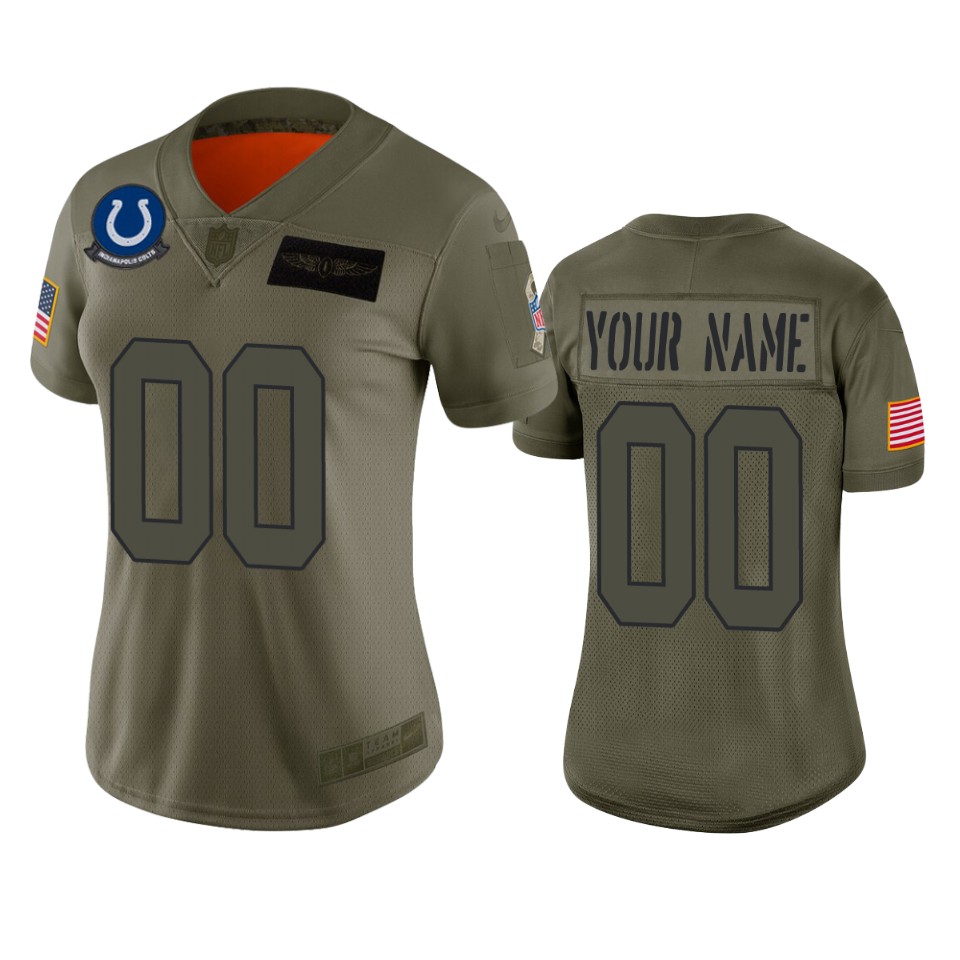 Women's Indianapolis Colts Custom Camo 2019 Salute to Service Limited Jersey