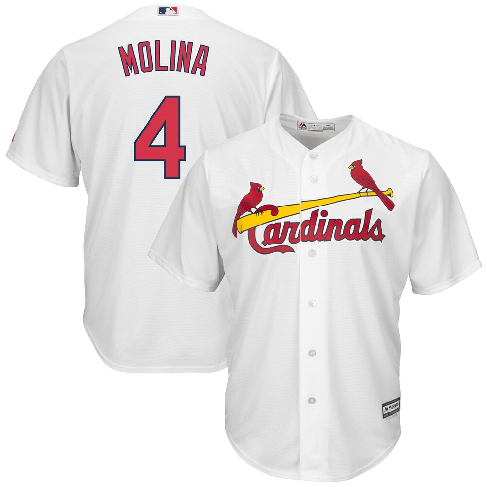 Yadier Molina #4 St. Louis Cardinals Majestic Big & Tall Cool Base Player Jersey - White