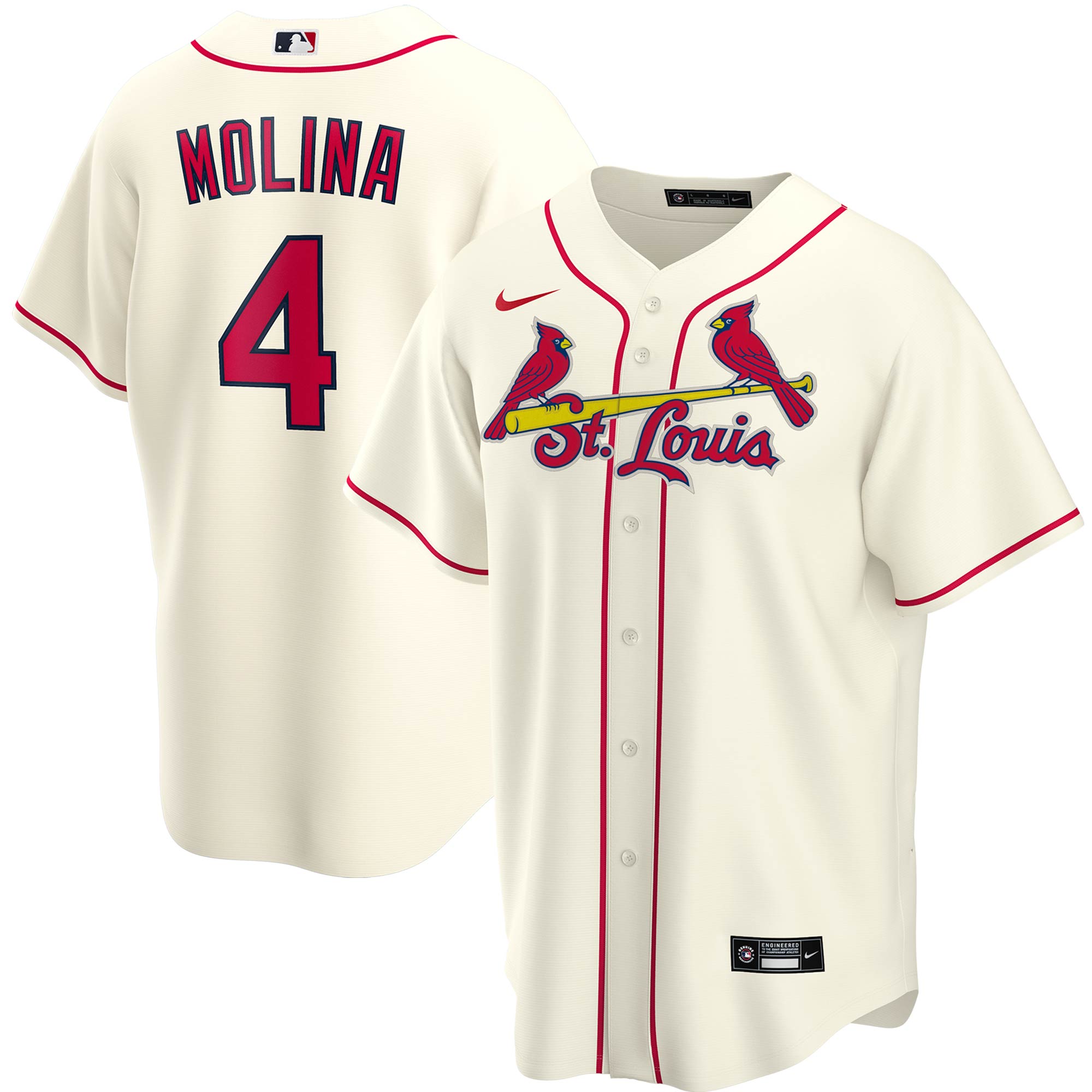 Yadier Molina St. Louis Cardinals Nike Alternate Replica Player Name Jersey - Cream