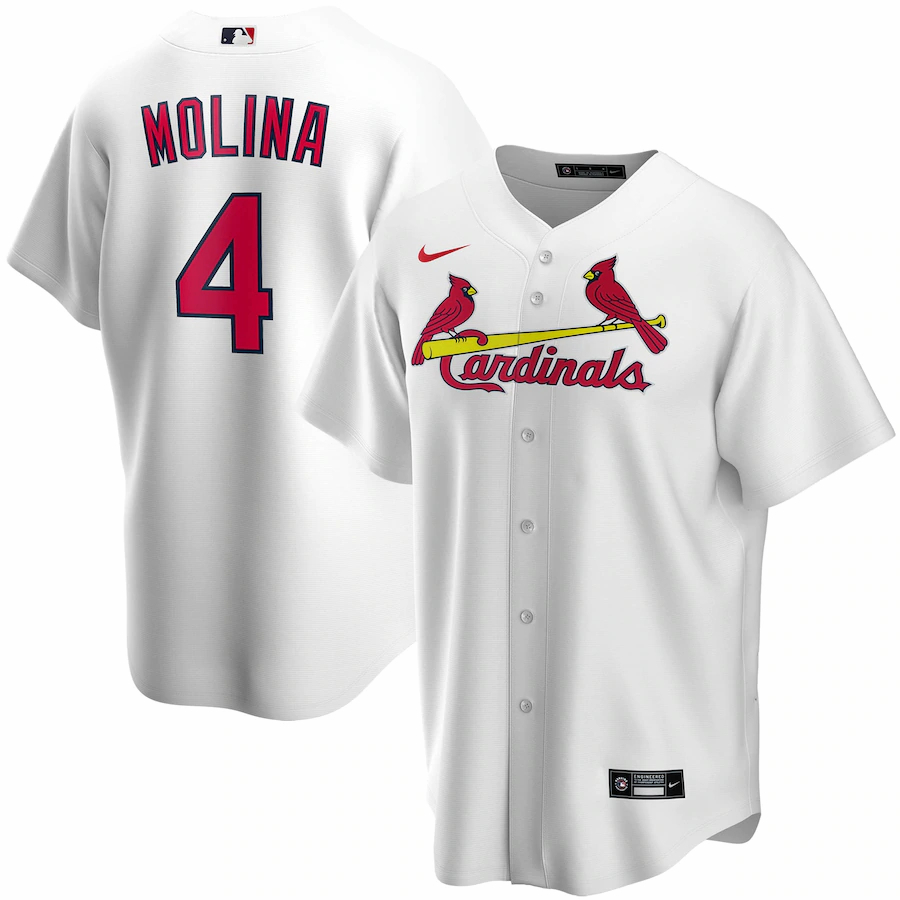 Yadier Molina St. Louis Cardinals Nike Home 2020 Replica Player Jersey â€“ White