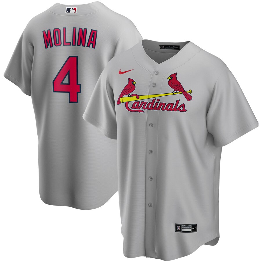 Yadier Molina St. Louis Cardinals Nike Road 2020 Replica Player Jersey â€“ Gray