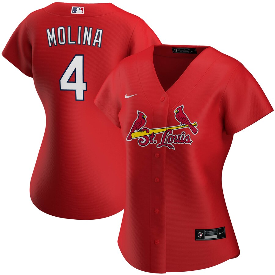 Yadier Molina St. Louis Cardinals Nike Women's Home 2020 Replica Player Jersey â€“ White